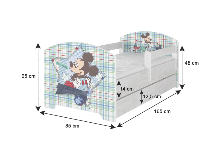 Detská posteľ bez šuplíku Disney - Leví Kráľ 160x80 cm