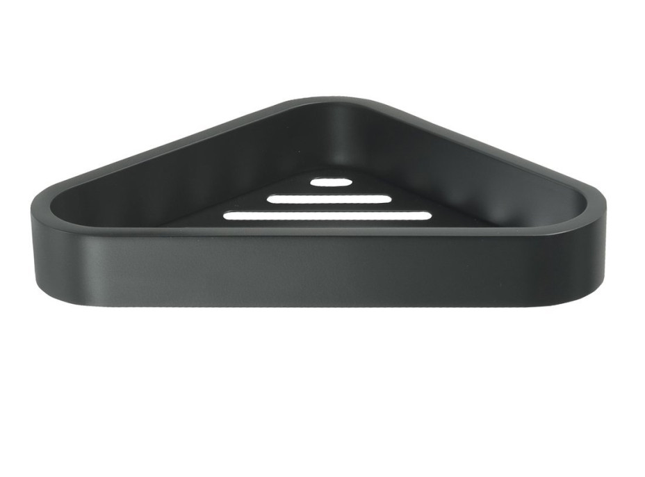 Gedy SMART rohová polica do sprchy, 170x30x170mm, čierna mat 328314