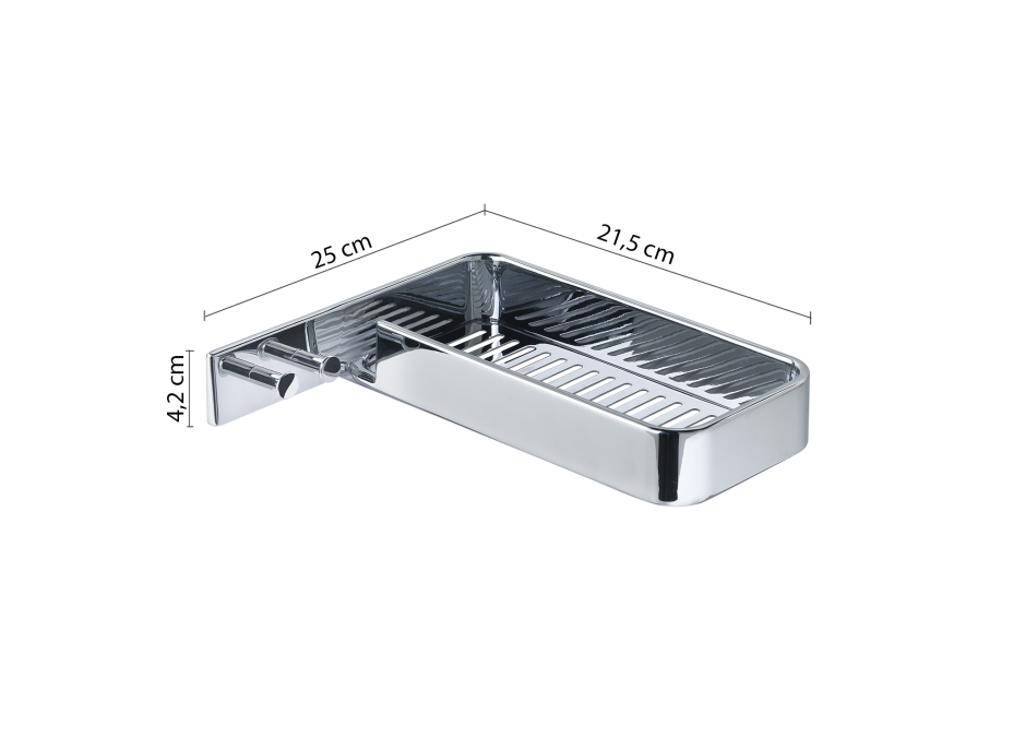 Gedy Il GIGLIO polica do sprchy, 250x42x215mm, chróm A91913