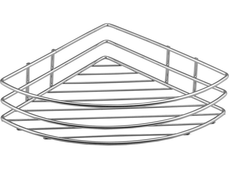 Aqualine CHROM LINE drôtená polica rohová jednoduchá, chróm 37005