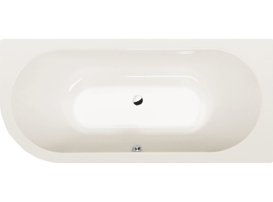 Polysan VIVA R asymetrická vaňa 175x80x47cm, ivory 78119.40