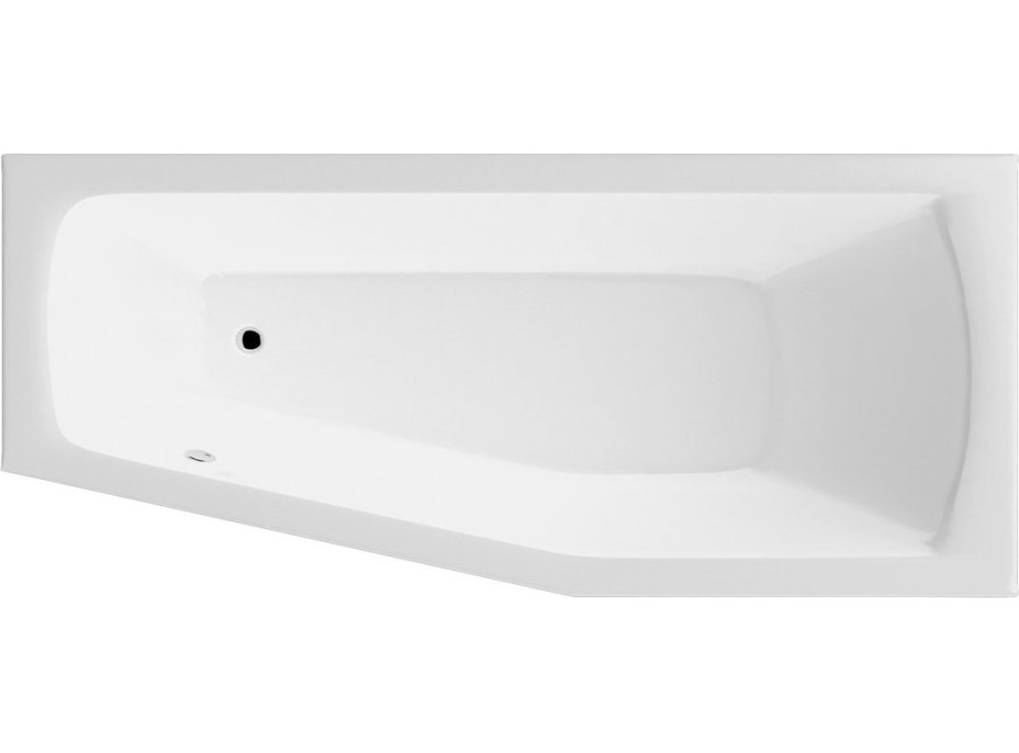 Aqualine OPAVA vaňa 170x70x44cm bez nožičiek, pravá, biela A1771
