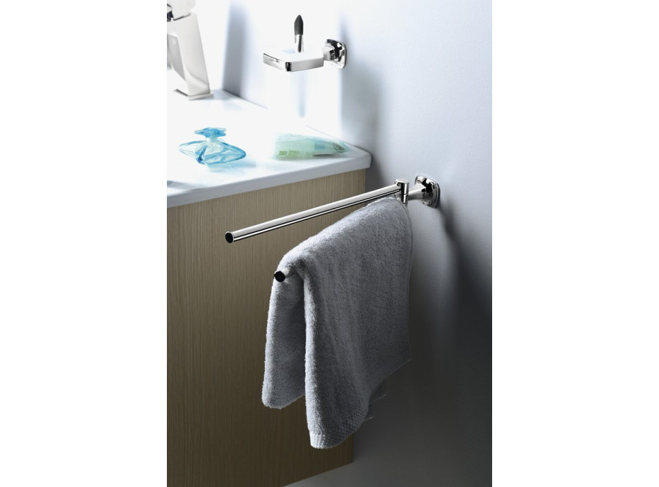 METAFORM AIDA dvojitý držiak uterákov otočný 320mm, chróm AI021