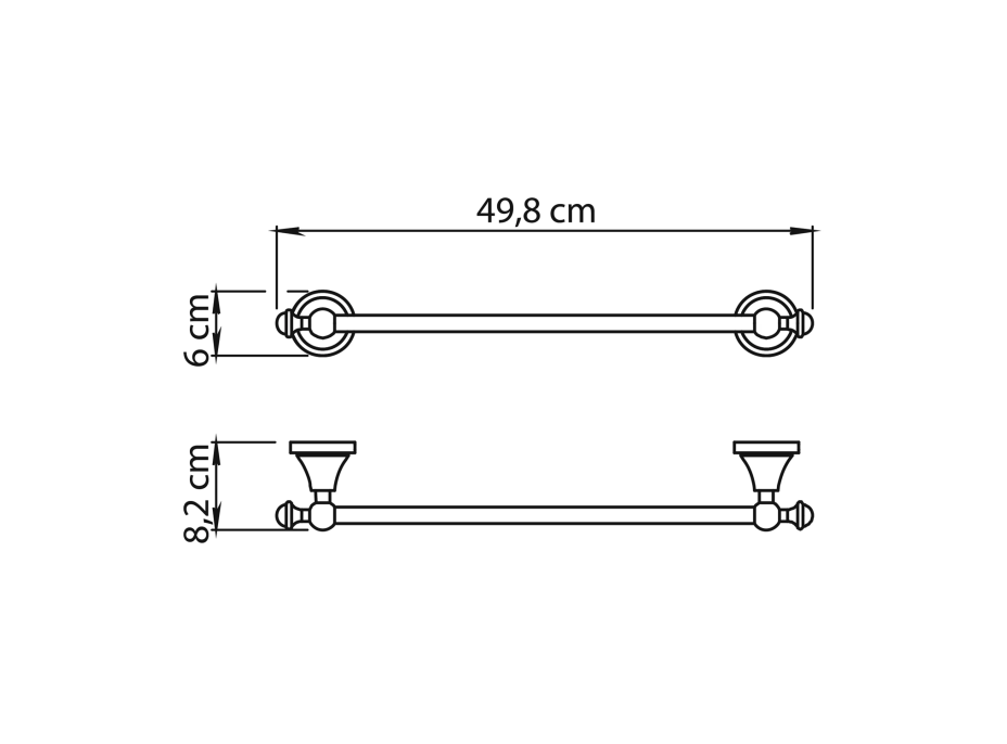 Gedy NEVIS držiak uterákov 450x82mm, chróm NV214513