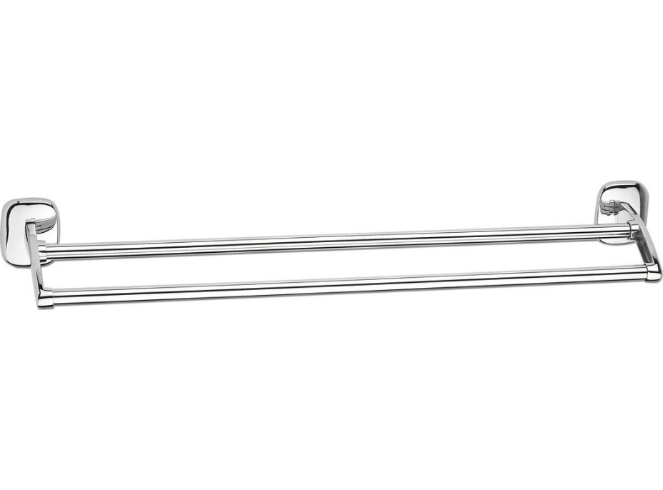 Aqualine RUMBA dvojitý držiak uterákov 600x114mm, chróm RB111