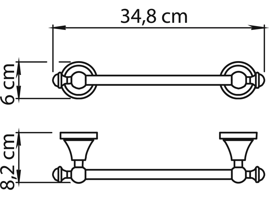 Gedy NEVIS držiak uterákov 300x82mm, chróm NV213013