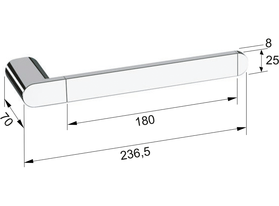 Sapho FLORI držiak uterákov otvorený, biela mat RF006/14