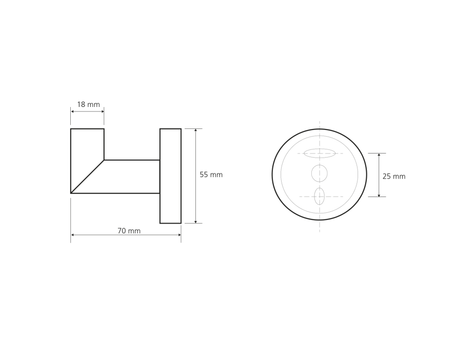 Sapho X-ROUND háčik, chróm XR208