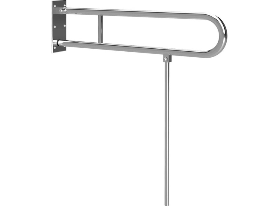 Sapho HANDICAP madlo sklopné s opornou nohou 813mm, nerez lesk XH523