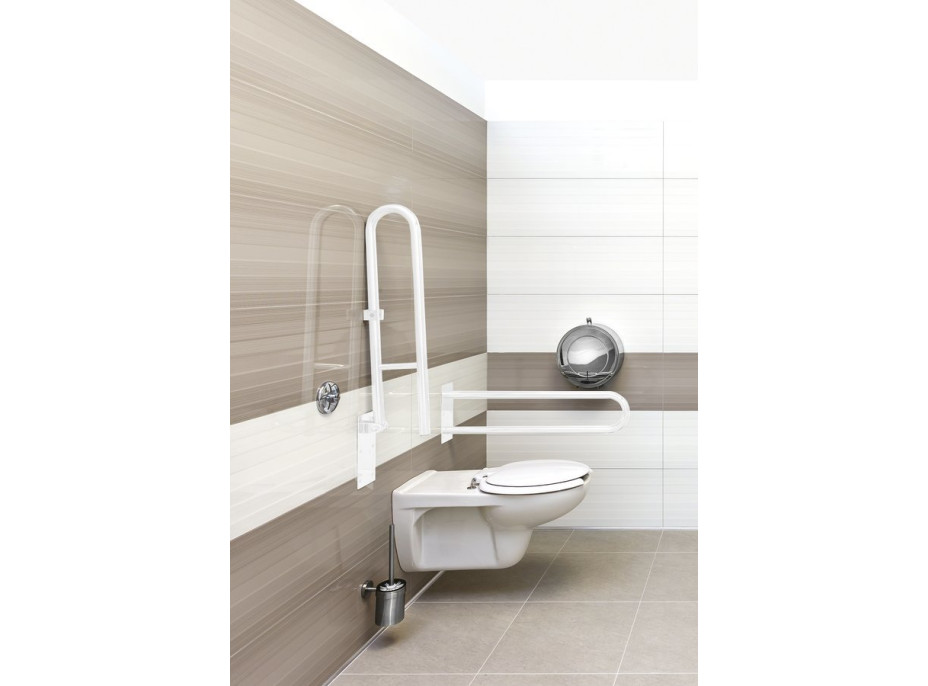 Sapho HANDICAP podperné madlo tvar U 813mm, biela XH540W