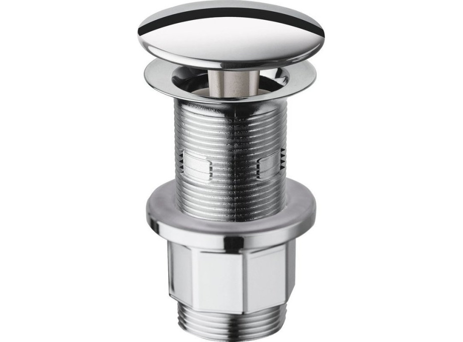 Silfra Umývadlová výpusť 5/4“, neuzatvárateľná, veľká krytka, hr.10-80mm, chróm WF43451