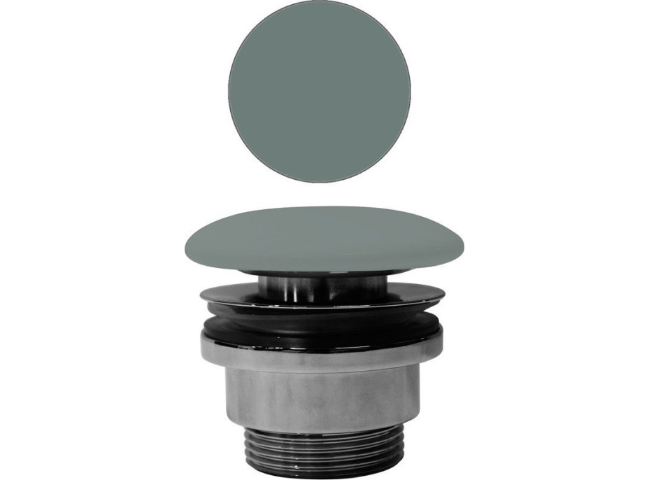 GSI GSI umývadlová výpusť 5/4“, neuzatvárateľná, hr.5-65 mm, keramická krytka, agave mat PVC04