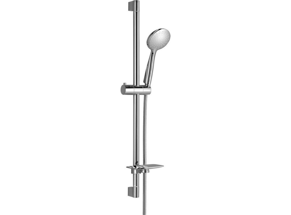Sapho WANDA sprchová súprava s mydelničkou, posuvný držiak, 790mm, hadica 1500mm, chróm 1202-27