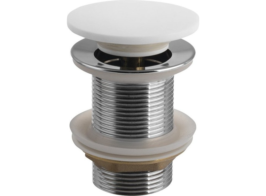 Sapho THIN umývadlová výpusť 5/4“, click-clack, Rockstone, biela mat WN721