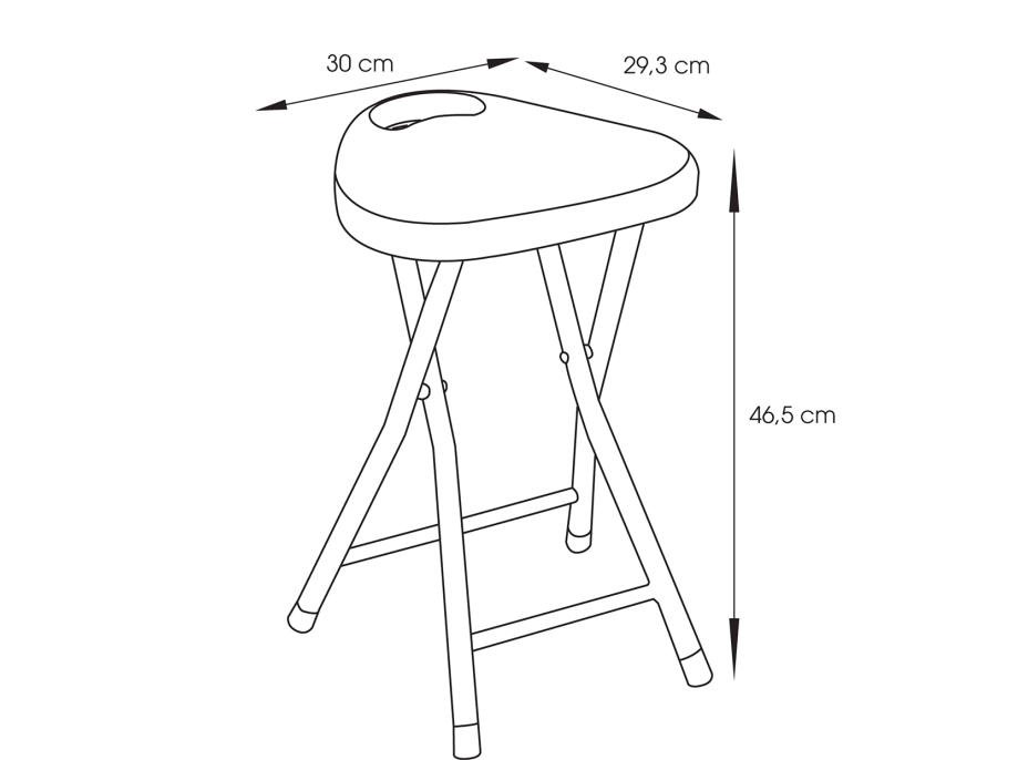 Gedy Kúpeľňová stolička 30x46, 5x29, 3cm, biela CO75