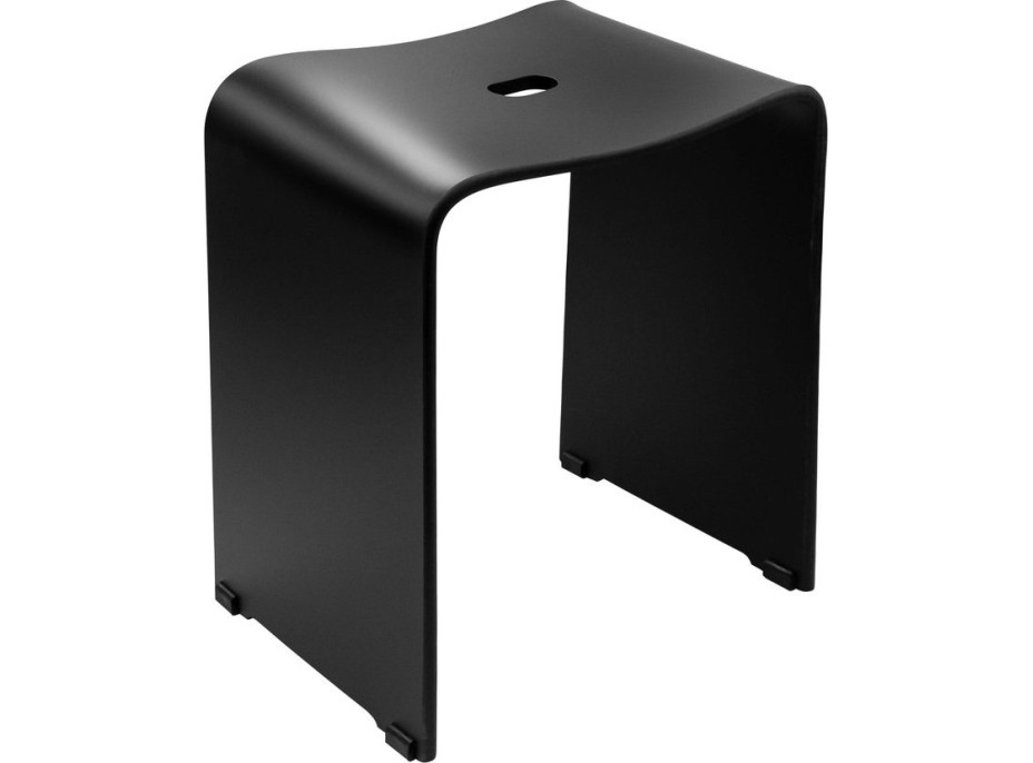 Ridder TRENDY kúpeľňová stolička 40x48x27,5cm, čierna mat A211110