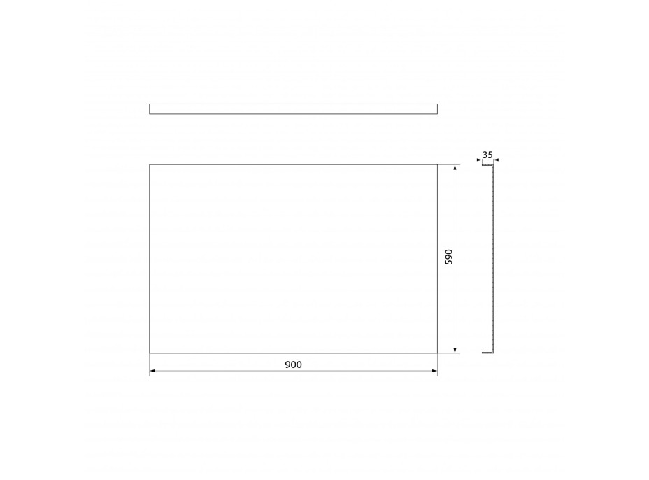 Polysan PLAIN panel bočný 90x59cm 72714