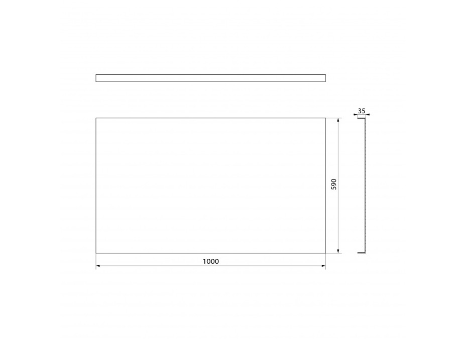 Polysan PLAIN panel bočný 100x59cm 72723