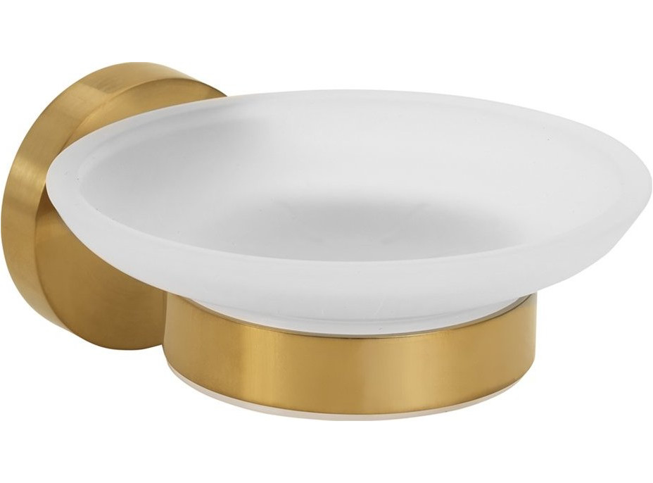 Sapho X-ROUND GOLD mydlenka, mliečne sklo, zlato mat XR803GB