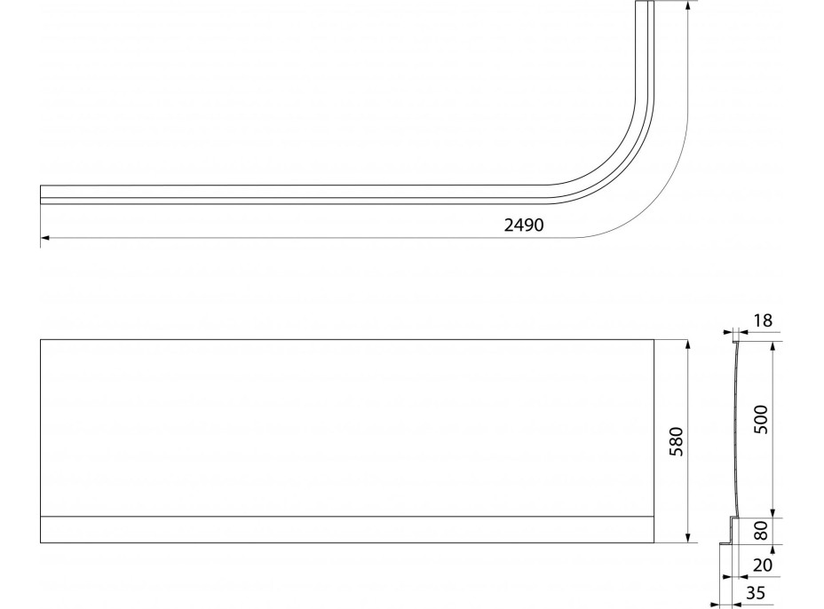 Polysan VIVA L 185 panel čelný 72118