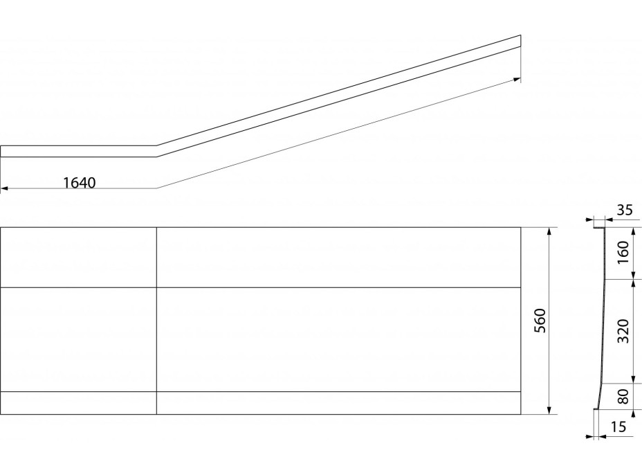Polysan PROJEKTA L 160 panel čelný 20312