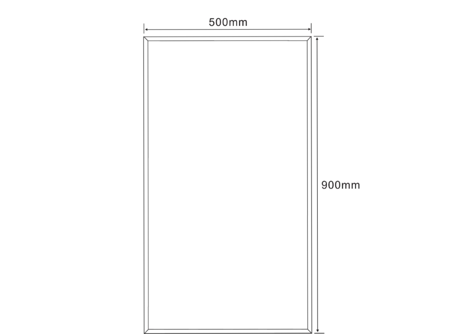 Aqualine Zrkadlo s fazetou 50x90cm, bez úchytu 22497