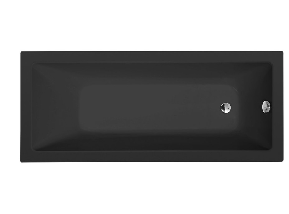 Polysan NOEMI obdĺžniková vaňa 170x70x39cm, čierna mat 71708.21