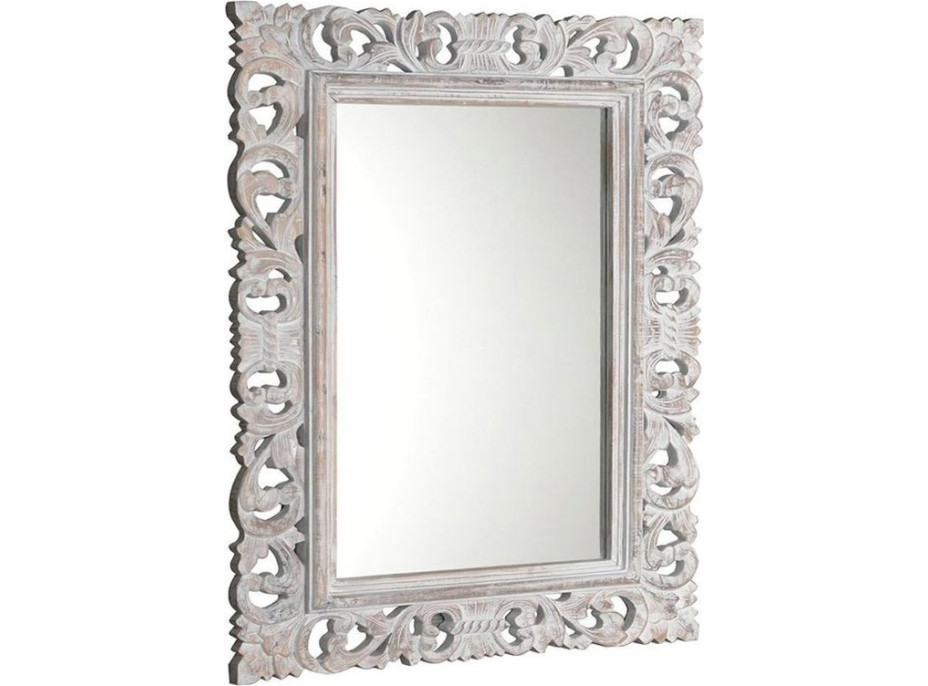 Sapho SCULE zrkadlo vo vyrezávanom ráme 70x100cm, biela IN171