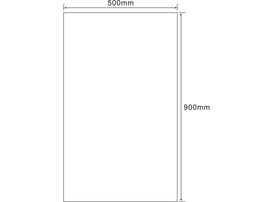 Aqualine Zrkadlo 50x90cm, bez úchytu 22494