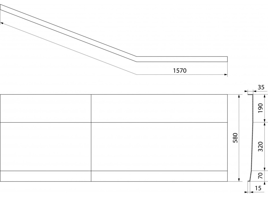 Polysan TIGRA R 150 panel čelný, biela 72935