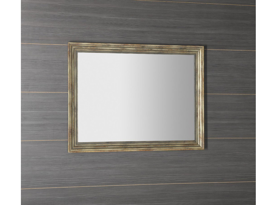 Sapho DEGAS zrkadlo v drevenom ráme 716x916mm, čierna/starobronz NL730