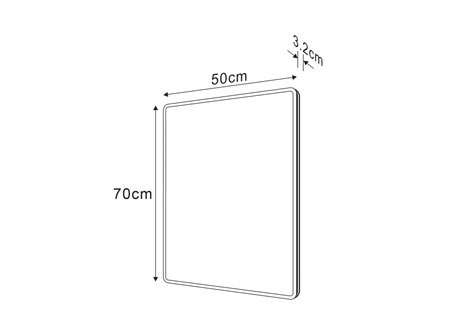 Sapho PIRI zrkadlo s LED osvetlením 50x70cm PR500