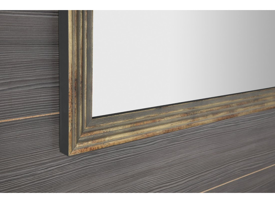 Sapho DEGAS zrkadlo v drevenom ráme 716x916mm, čierna/starobronz NL730