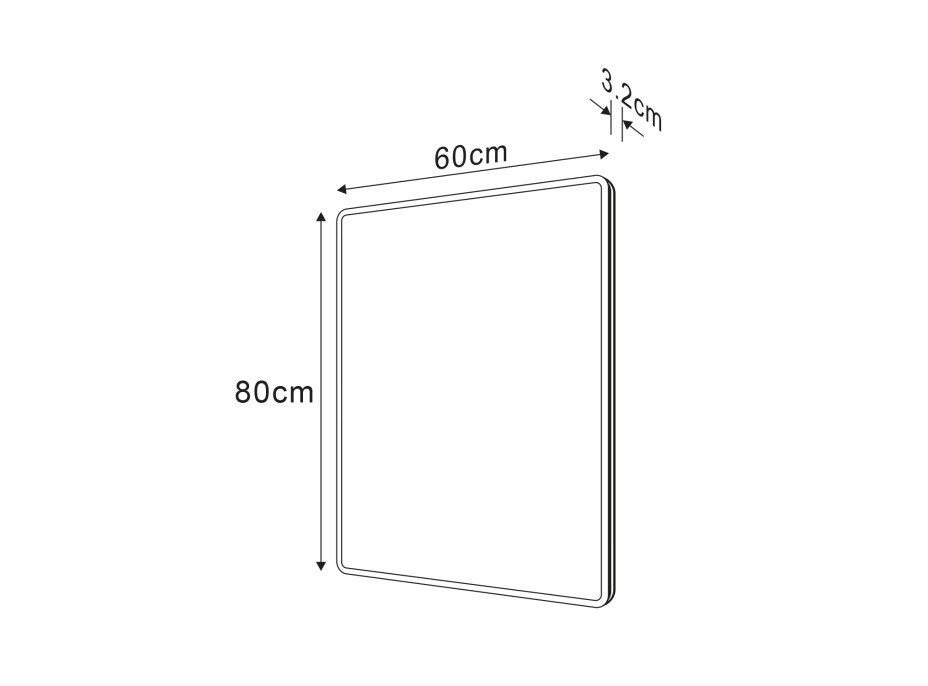 Sapho PIRI zrkadlo s LED osvetlením 60x80cm PR600