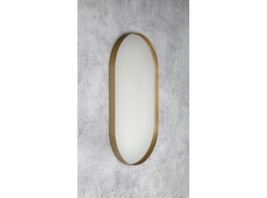 Sapho PUNO oválne zrkadlo v ráme 40x70cm, zlato mat ORT470