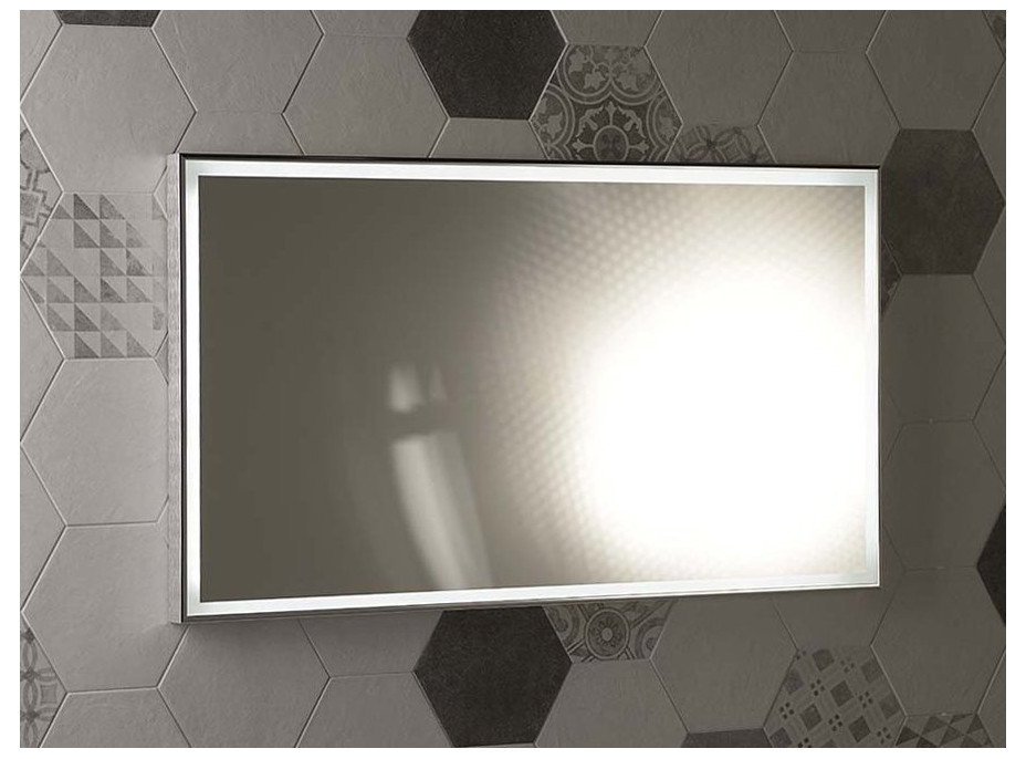 Sapho LUMINAR zrkadlo s LED osvetlením v ráme 1200x550mm, chróm NL560