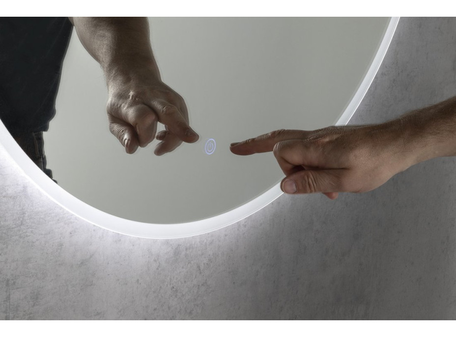 Aqualine URSA okrúhle s LED osvetlením ø 60cm, dotykový senzor, stmievateľné UR060