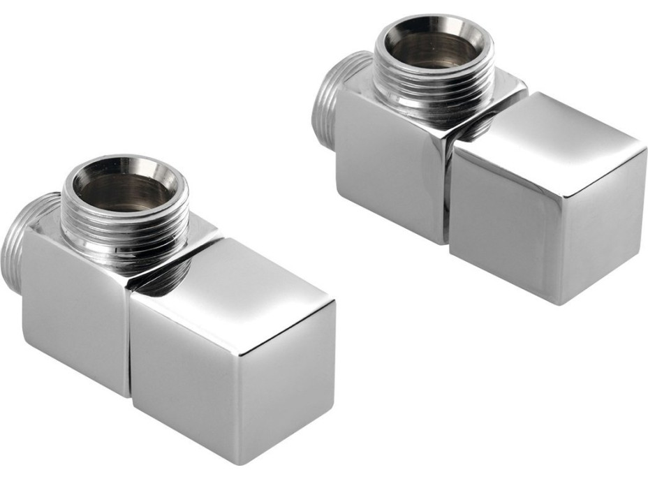 Sapho CUBE pripojovacia sada ventilov ručná rohová, chróm CP4010S