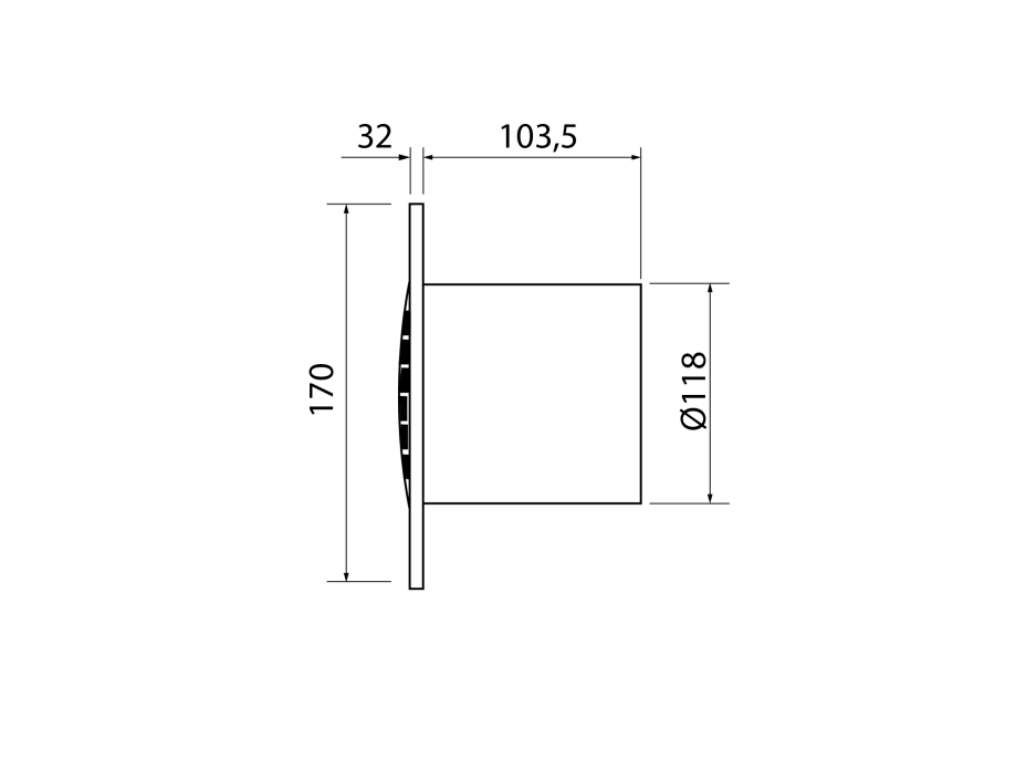 Cata B-12 PLUS kúpeľňový ventilátor, 20W, potrubie 120mm, biela 00282000