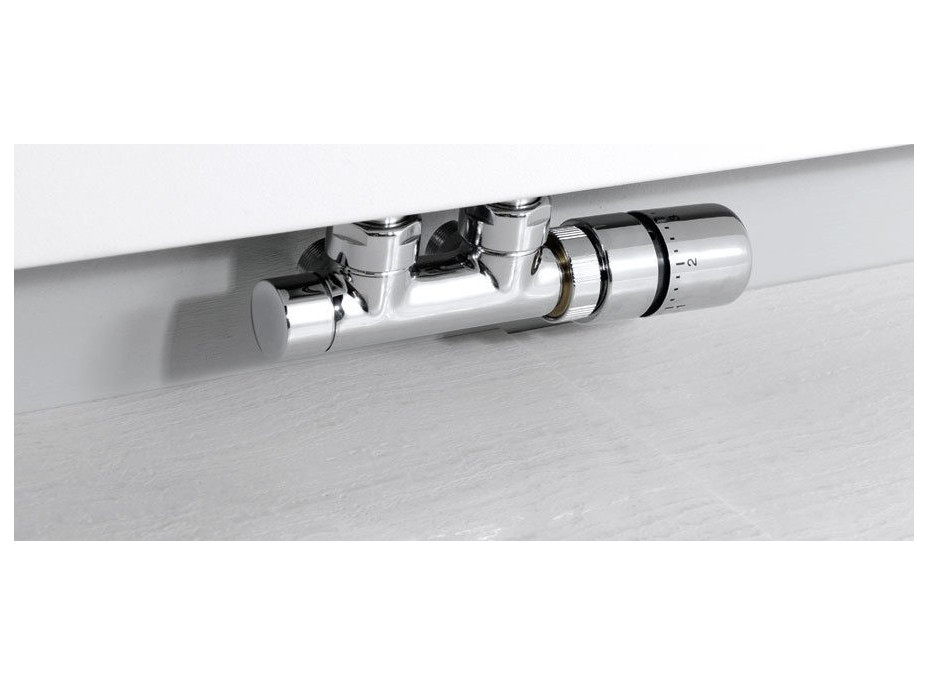 Sapho TWIN pripojovacia sada ventilov termostatická pre stredové pripojenie, nerez mat CP3520S