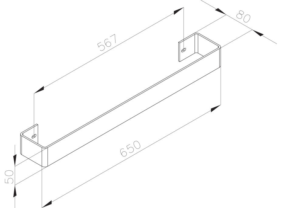 Sapho MAGNIFICA držiak uterákov 650x80 mm, nerez lesk IRPA17