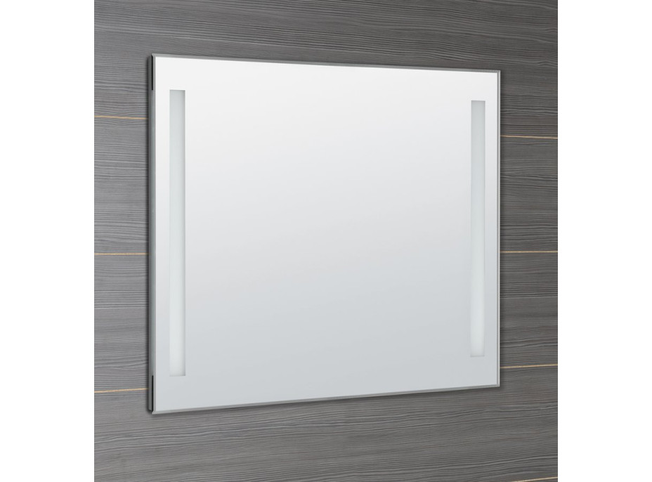 Aqualine Zrkadlo s LED osvetlením 100x80cm, kolískový vypínač ATH7