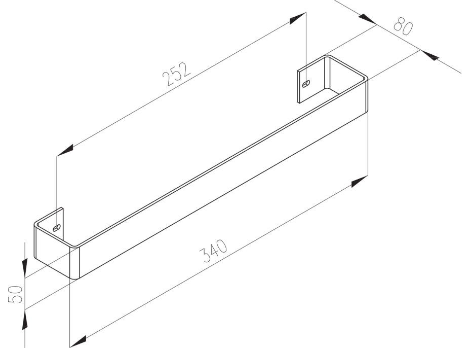 Sapho COLONNA držiak uterákov 340x80 mm, nerez mat IRPA12