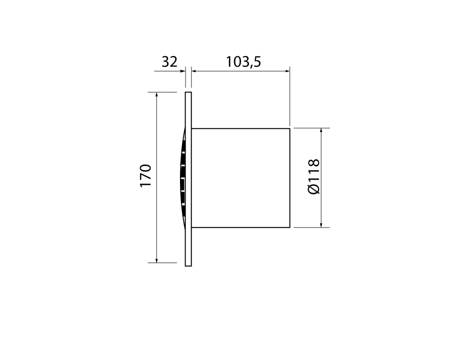 Cata B-12 PLUS T kúpeľňový ventilátor s časovačom, 20W, potrubie 120mm, biela 00982100