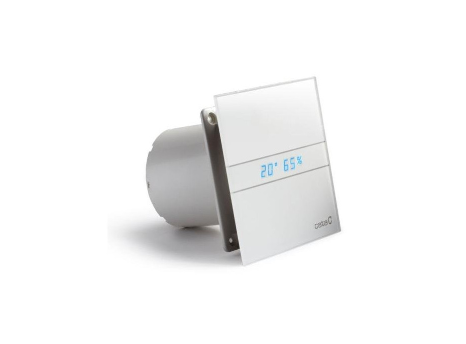 Cata E-100 GTH kúpeľňový ventilátor axiálny s automatom, 4W/8W, potrubie 100mm, biela 00900200