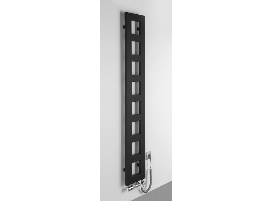 Sapho BLOCK vykurovacie teleso 280x1750 mm, čierna mat IR182