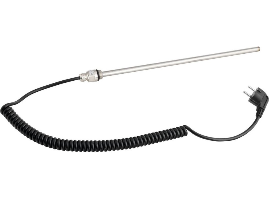 Aqualine Elektrická vykurovacia tyč bez termostatu, krútený kábel/čierna, 400 W LT90400B