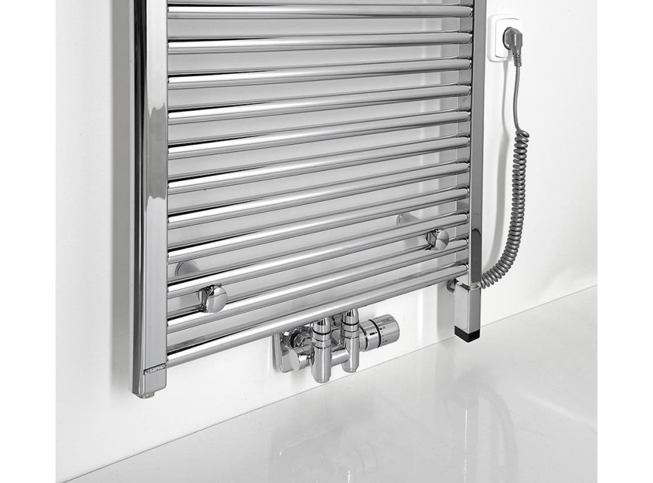 Sapho ONE D vykurovacia tyč s termostatom, 300 W, pravá, chróm ONE-DC-300