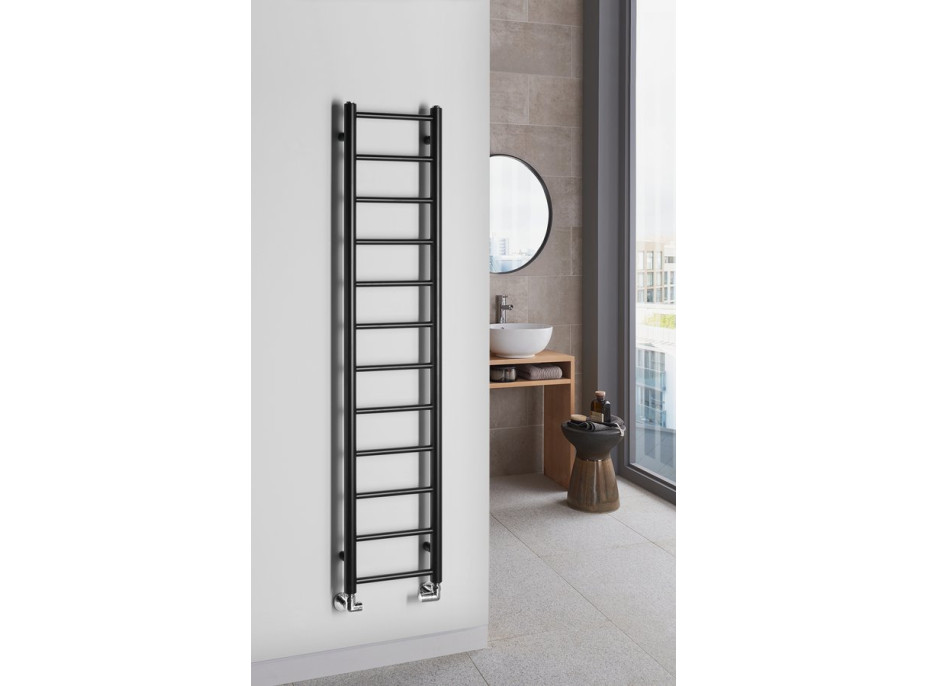 Sapho DINA vykurovacie teleso 300x1380 mm, čierna mat IR373B