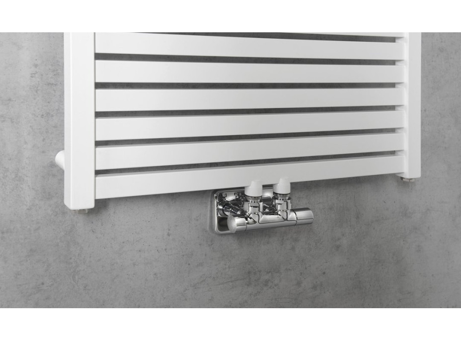 Aqualine TONDI vykurovacie teleso rovné 600x1330 mm, stredové pripojenie, biela DT480T